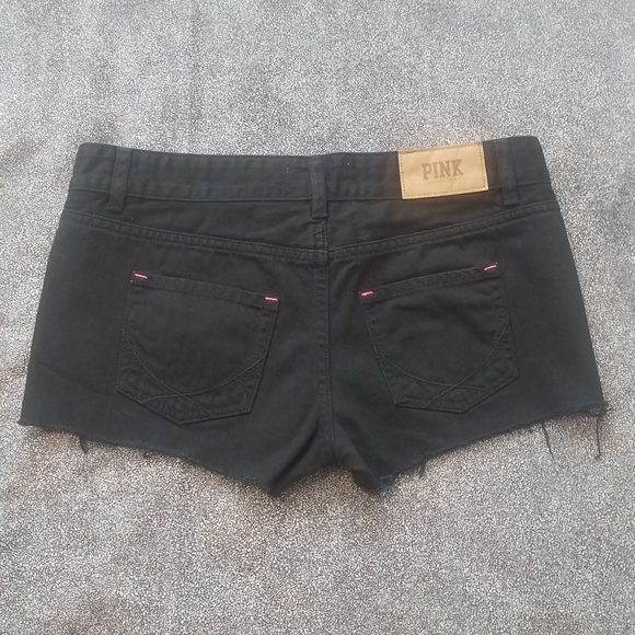 Victoria's Secret PINK black cut off jean shorts - Picture 2 of 9